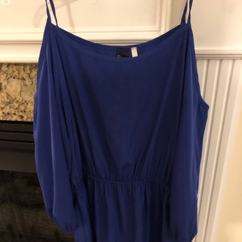 Royal blue knee length dress